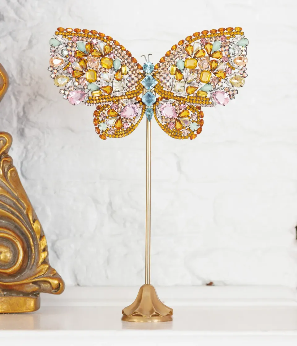 Loren Hope X-Large Empress Butterfly Topaz brosje skulptur
