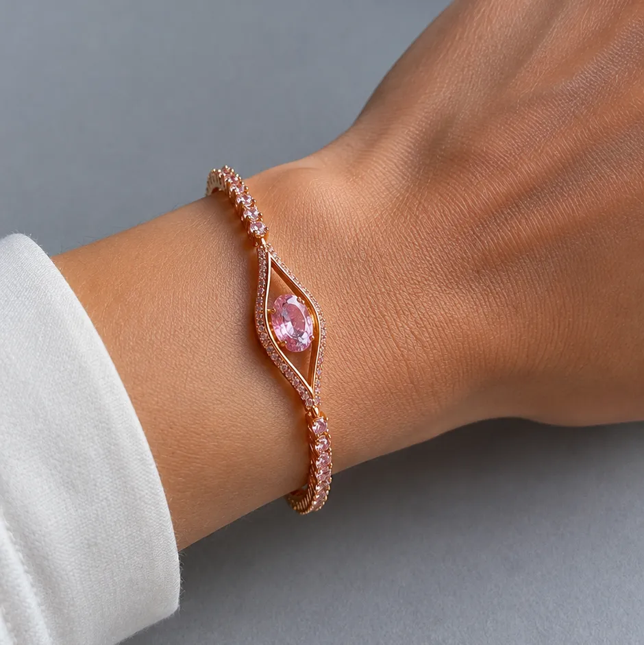 IOAKU Elecktra Sparkle Eye armbånd rosa