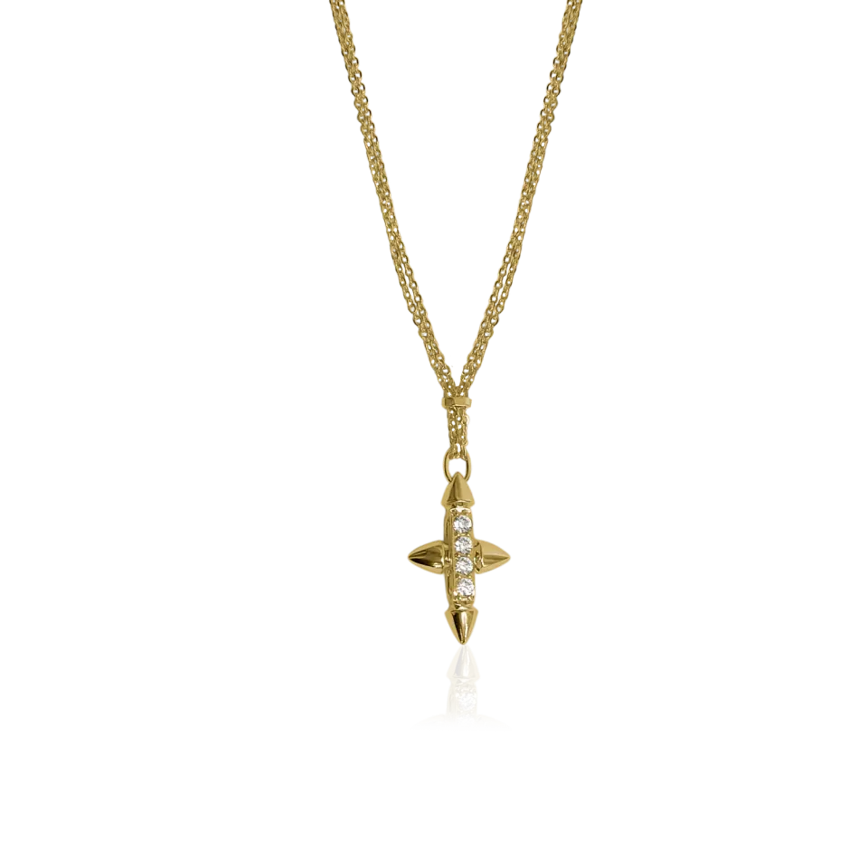 IOAKU Eternal Faith Double Chain halskjede gull dobbelt