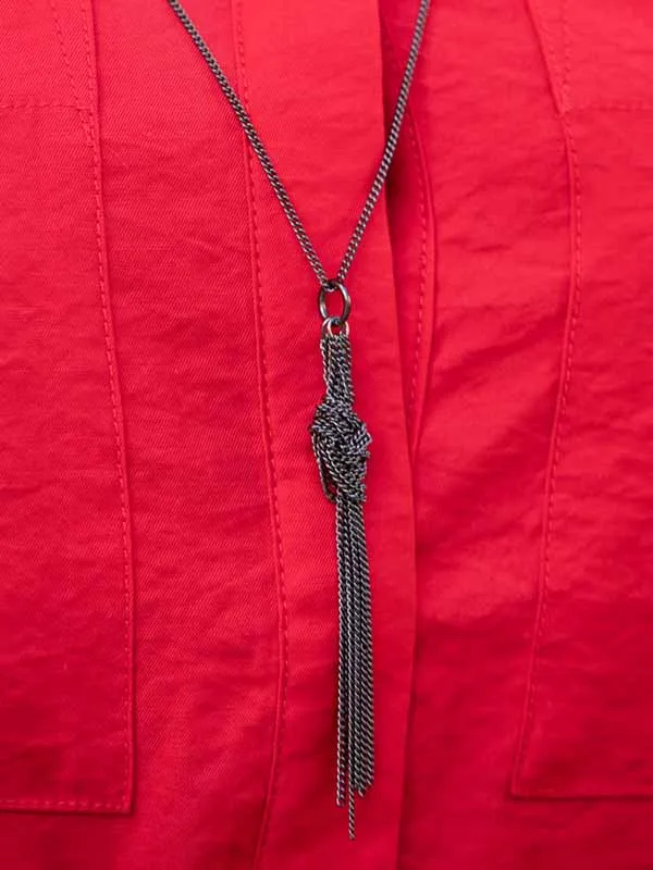 pfg Stockholm Lilly Chain Knot halskjede svart