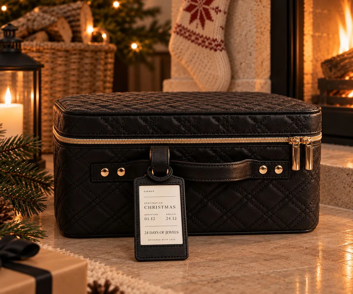 IOAKU December Box smykkeboks gull 24 deler