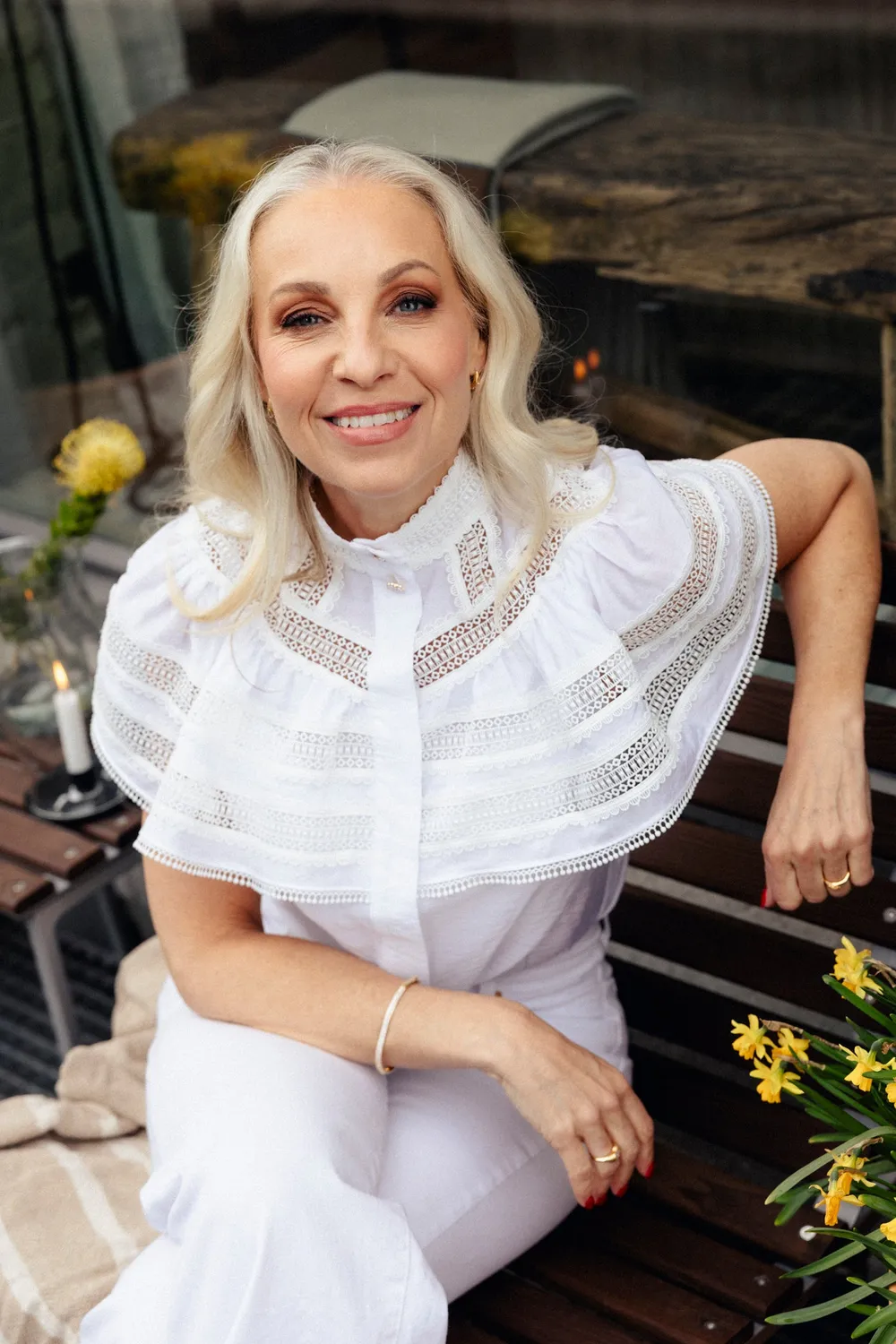 Janne Formoe Ulvifåreklær bluse bright white viskose