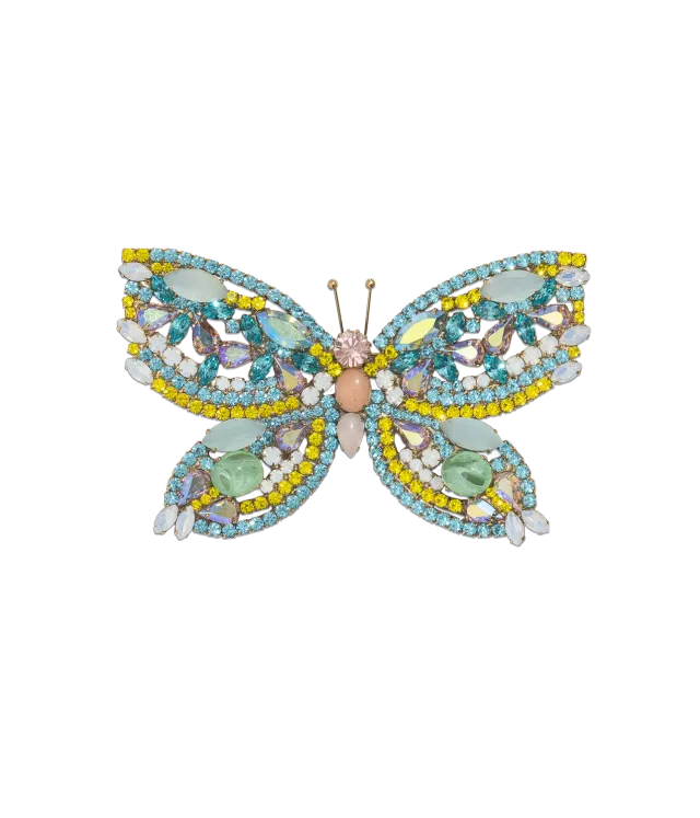 Loren Hope Butterfly brosje Citrine Aqua Rose unik