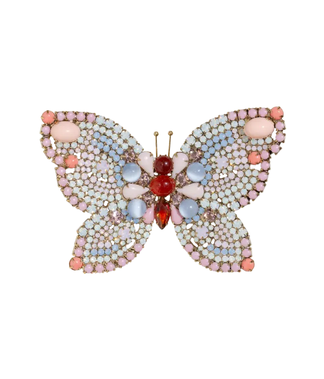 Loren Hope X-Large Butterfly brosje karneol opal