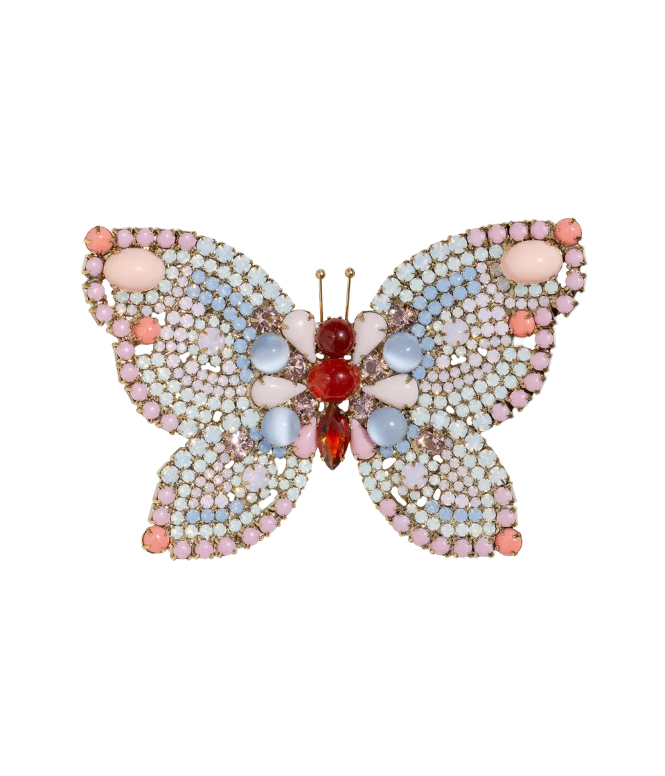 Loren Hope X-Large Butterfly brosje karneol opal