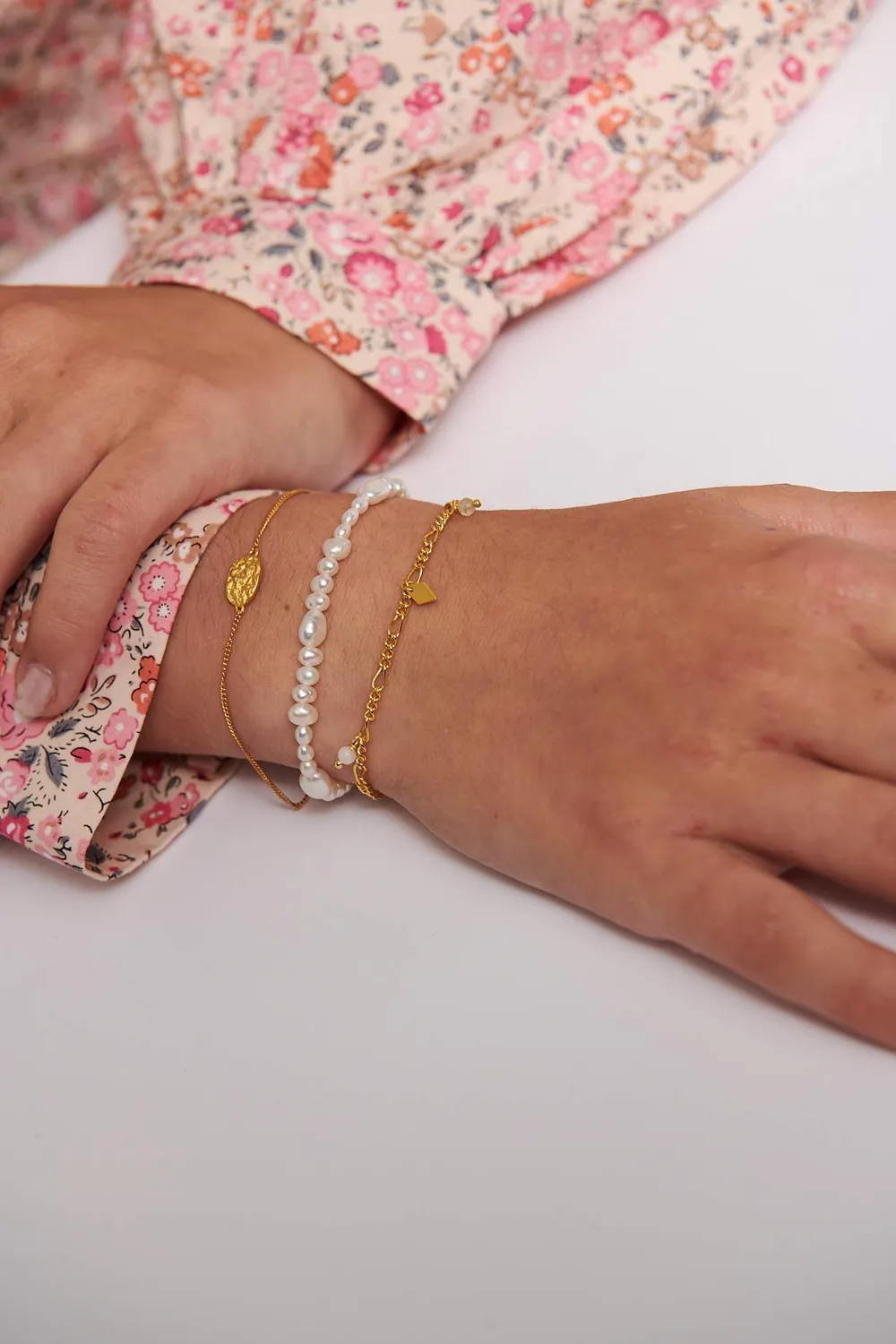 Wioga Pippa B-8033-S armbånd sølv ferskvannsperler