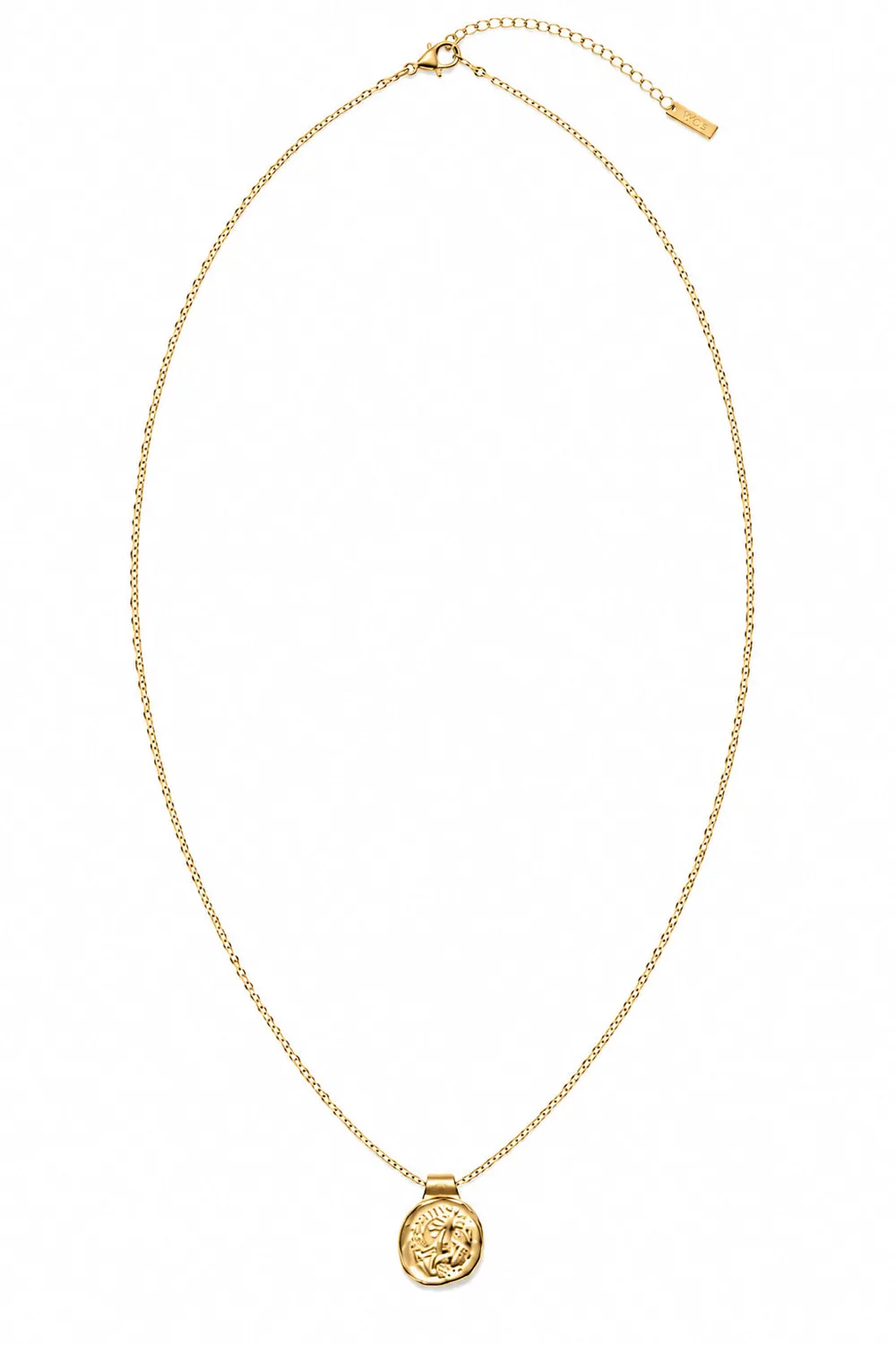 Wos Up Amulet halskjede gull mynt 97 cm
